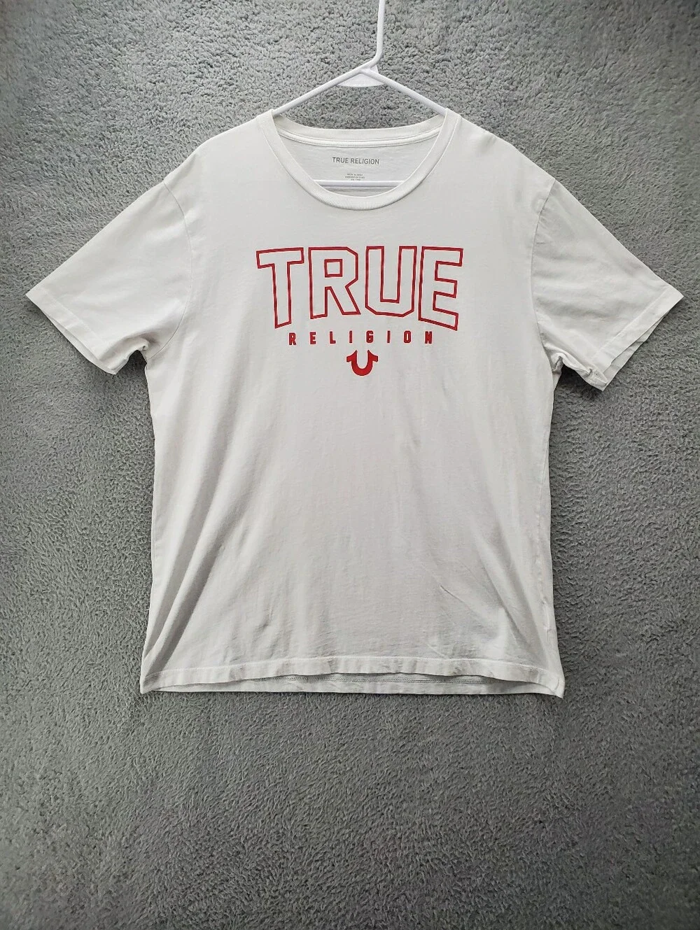 True Religion Crew Neck Tee Mens XXL Graphic T Shirt White
